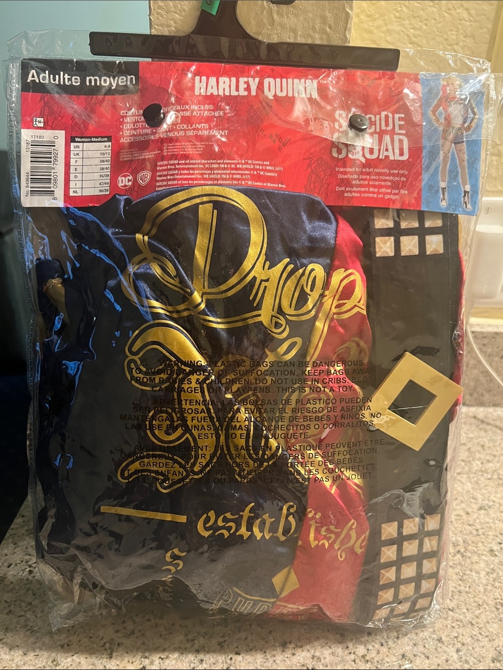 3151*Four set Harley Quinn Costume/Red/Blue/ Gold Jacket Without glove. NO GLOVE - Picture 4 of 17